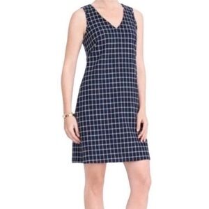 J. Crew Windowpane Tweed V-neck Dress